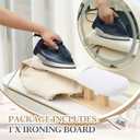 DoubleFill Padded Sleeve Ironing Board 57x13cm Tabletop Sleeves & Chest Tailor Ironing Board with Long Wooden Base for Tailor Dress Forms Household, Laundry Rooms, Travel Use, White
