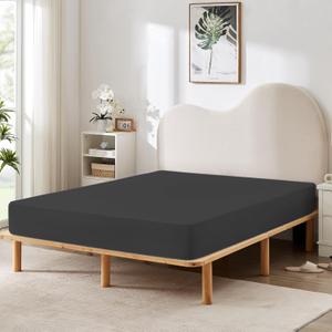 HBHLFZ Full Fitted Sheet Only, Soft Breathable Bottom Sheet - 54"x75" Deep Pockets Full Size Fitted Sheet - All Around Stretch Fit, Wrinkle Resistant, Colorfast - Easy Care, Light Pink