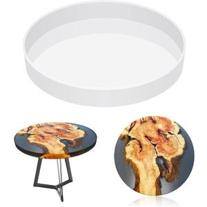 Extra Large Resin Table Mold 14 Inch Round Silicone Epoxy Resin Molds for River Table, DIY Crafts,Cutting Board, Desktop Decoration