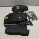 Police Officer Costume Kids Boys Halloween Costumes Outfit Toddler Cop Cosplay Uniform Set with Police Gear Acessories (8-10 Years, Black)