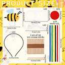 12 Sets 2026 Vbs DIY Bug Bee Headbands Craft Kit Vbs Bees for Crafts Bee Themed Classroom Decor Summer Activity Paper Craft for Sunday School Illumination Themed Art Decor