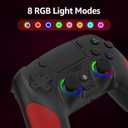 IWGAME Wireless Controller for PS-5/PC, Hall Effect Joysticks & Triggers Gaming Controller with Programmable/Remap/Turbo/LED Light Functions, 3.5MM Headphone Jack, Dual Vibration(Black)