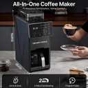 URintells Cuising Coffee Maker with Grinder, 22OZ Drip Coffee Maker with Glass Carafe and Removable Filter, Programmable Hot and Cold Bean to Cup Coffee Machine with Timer, Auto Shut Off