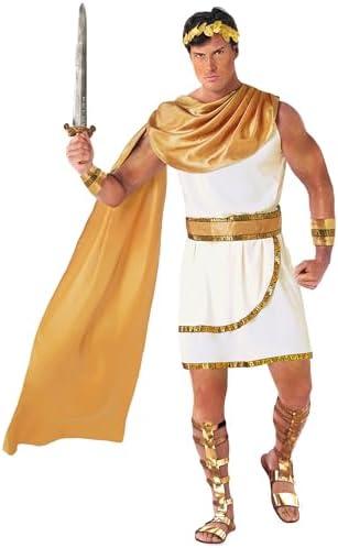 Morph Greek God Costume - Toga Roman Zeus Costume - Men's Greek Toga M