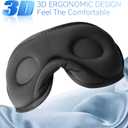 Sleep Headphones, Bluetooth 5.0 Wireless 3D Eye Mask, Lightimetunnel Washable Sleeping Headphones for Side Sleepers With Adjustable Ultra Thin Stereo Speakers Microphone Hands Free for Insomnia Travel
