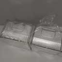 ZHIAI 2 Pack Clear Stackable Cosmetic Organizer, Acrylic Drawer, Plastic Organizer for Dresser, Vanity, Kitchen Cabinet, Pantry, Home Organization and Storage