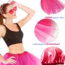 Tutu Costume Accessories, Adult Tutus for Women with Headband Accessories Halloween Party Costume Accessories Set (Pink)