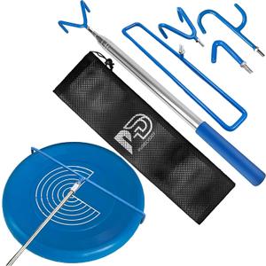 4 in 1 Disc Golf Retriever Pole 16ft - Multifunctional Telescopic Disc Golf Grabber with Stainless Steel Frame and Easy to Carry Bag - Extendable Accessories Grabber to Retrieve Disc in Water, Bushes