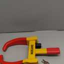 Trailer Lock Universal Adjustable Car Tire Lock Heavy Duty Anti Theft Wheel Locks for Cars RV Motorcycle SUV Golf Cart ATV with 3 Keys (Red-Yellow)