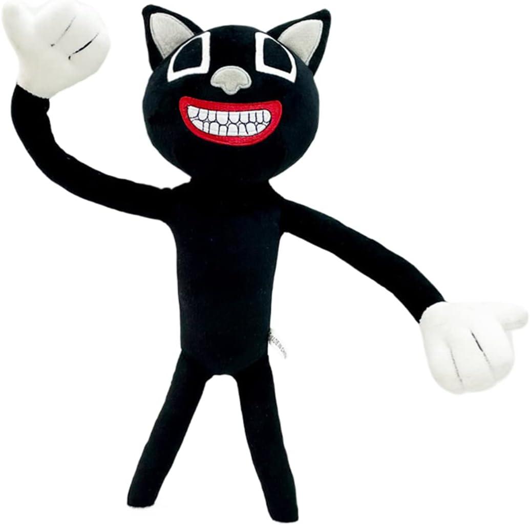 Dr.STONE Siren Head Plush Toys Limbs Movable Plush Toy Anime Black cat and Dog Doll Whistle Man Funny DollPlush Toys for Home Party Gift Birthday Gift(Black cat