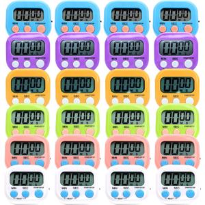 24 Pack Multi-Function Electronic Timer - Kitchen Timer,Magnetic Digital Timers,Big LCD Display, ON/Off Switch,Extensively Use in Cooking,Gym, Meeting, Classroom,Kitchen,Study,Work,Outdoor Activities