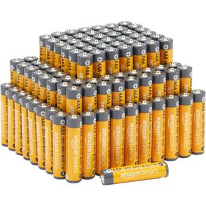 Amazon Basics AAA Long-Lasting Alkaline Batteries, 100-Count, 1.5 Volt, 10-Year Shelf Life, Reliable for Multiple Devices