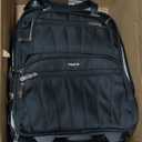 Underseat Carry On Luggage with Wheels, 16-inch Softside Rolling Under Seat Luggage, Lightweight Overnight Carry On Suitcase for Women Men(Black)