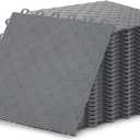 Heavy Duty PVC Interlocking Garage Floor Tiles - 60 Pack, 12"x12" (Covers 60 sq.ft) | Non-Slip Diamond Plate | Grey for Basement, Gym, Garage & Warehouse