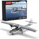BOOLAKOS WW2 Airplane PBY-5A Catalina Building Blocks Sets, Military Building Toy, Collectible WWII Air Force Gift for Adults (364PCS)