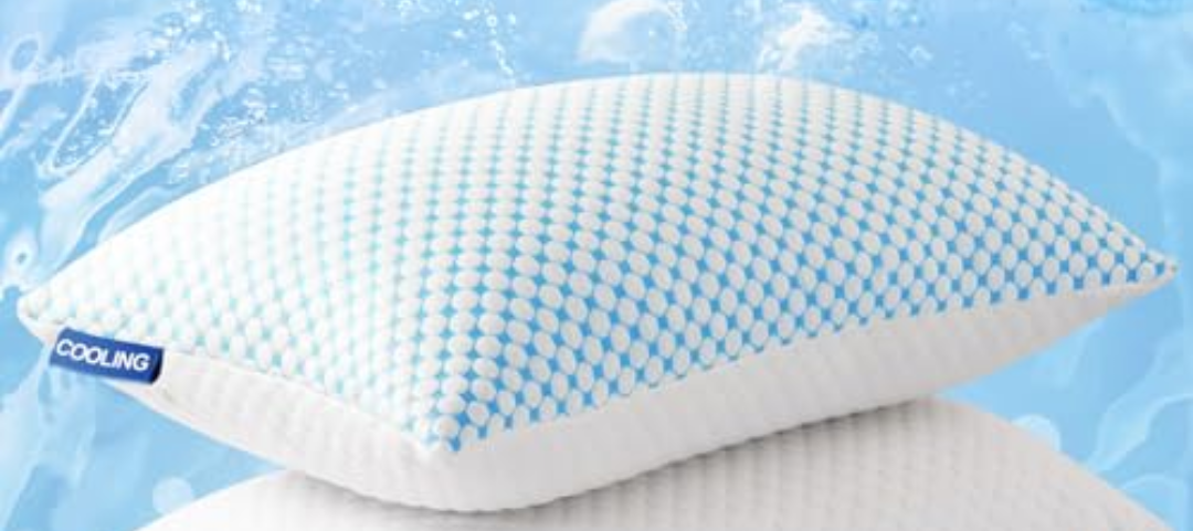 EASELAND Firm Pillow Shredded Memory Foam(Adjustable Loft), Cooling Breathable for Sleeping King Size, Single