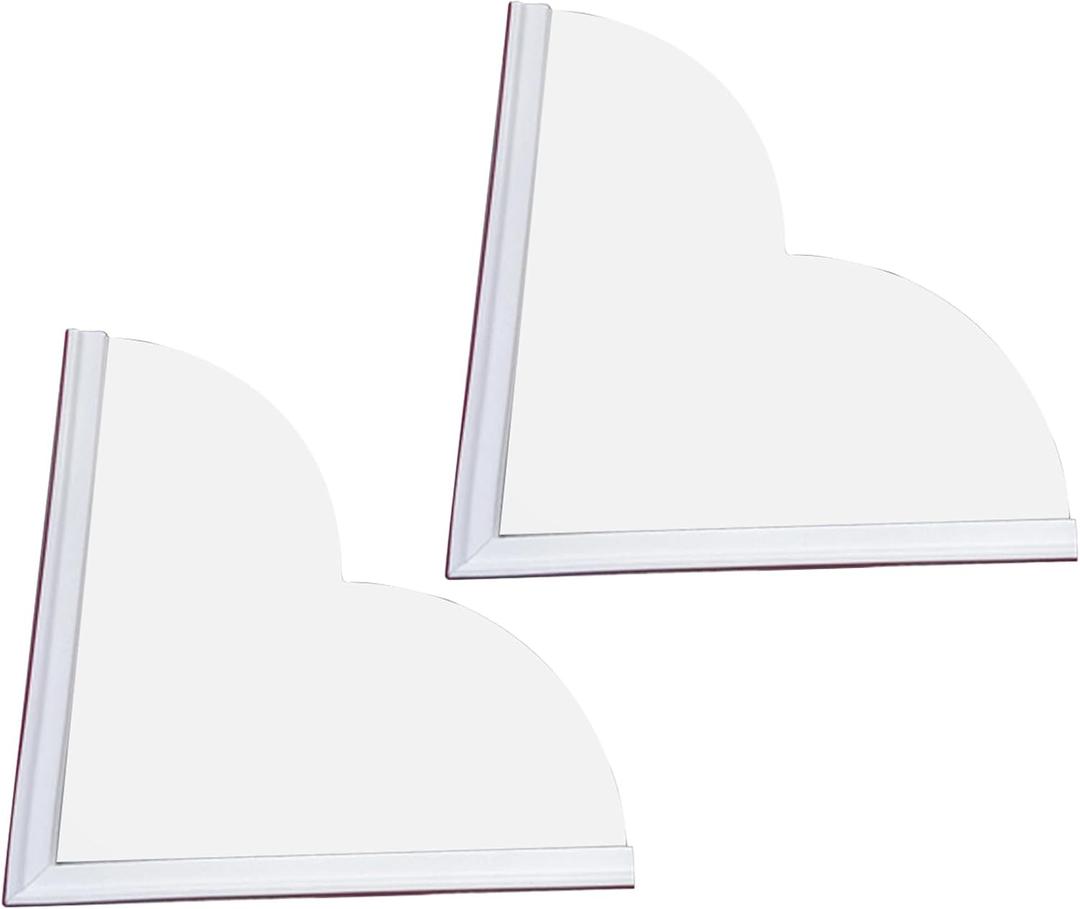 Large Shower Splash Guard 2-Pack  Walk in Shower Water Barrier, Transparent Durable Design | Easy Install Splash Protector for Bathroom, Keeps Floor Dry and Clean