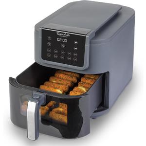 SUR LA TABLE KITCHEN ESSENTIALS 5-in-1 Compact 8-Quart Basket Air Fryer with Window for Easy Viewing, Digital Touchscreen Display with 10-Presets, Air Fry, Bake, Broil and Reheat in Minutes, 1500w