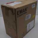 EMAK Black Modern Flush Mount Ceiling Light Fixture with Milk Glass, FM082-BK-ML