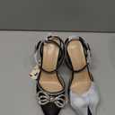 mysoft Women's Rhinestone Bow Pumps Wedding Dress Shoes Pointed Toe Ankle Strap Kitten Heels (8.5)