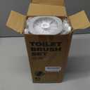 Holaloha Toilet Brush, 3 Pack Toilet Brush and Holder Set Bathroom Accessories, Toilet Bowl Brush and Holder with 3 Crevice Brush for Bathroom, Toilet Scrubber Brush (White)