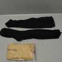 2 Pair Plus Size Closed Toe Compression Socks with Zipper, Compression Stockings for Overweight Women Men 15-20 mmHg (4X-Large, A Black Nude)