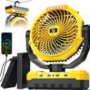 36000mAh Camping Fan,120H Rechargeable Fan Portable with Detachable Battery