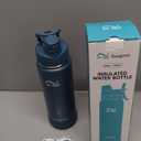 Insulated Water Bottle with Silicone Boot (36hrs Cold/18hrs Hot) - DIY Stickers, Leakproof, BPA Free, 24 oz [2-IN-1 LID]