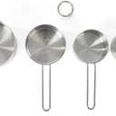 Martha Stewart Richburn 4-Piece Stainless Steel Measuring Cups Set Durable and Accurate Kitchen Measuring Tools for Baking and Cooking