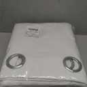 NICETOWN 100% Blackout Window Curtain Panels, Cold and Full Light Blocking Drapes with Black Liner for Nursery, 84 inches Drop Thermal Insulated Draperies (White, 2 Pieces, 52 Wide Each Panel)