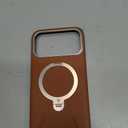 TORRAS Q3 VegSkin for iPhone 17 Pro Max Case Leather, 360 Spin Magnetic Stand, Fit for MagSafe, Camera Control, Shockproof Premium Organic Silicone Leather Case for iPhone 17 Pro Max, Saddle Brown