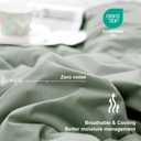 MEELUS Lightweight Comforter Cooling Sage Green, All Season Duvet Insert Breathable Queen Size Summer Bedding, Soft Microfiber Cool Down Alternative Quilt with Corner Tabs, 88x88 inch