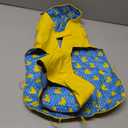 Dog Raincoat Reversible, Single Side Slicker Poncho Adjustable Waterproof Dog Rain Jacket with Leash Hole/Reflective Stripe Hooded Snow proof Windproof Clothes for Small to 3X-Large Dogs, L