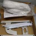 Sunhoo Cat Window Perch Hammock Sturdy Windowsill Bed Seat for Large Cats No Drilling No Suction Adjustable Kitty Shelf with Washable Cover Easy Assembly Holds up to 40 lbs 24.8 x 15 in (White, L)