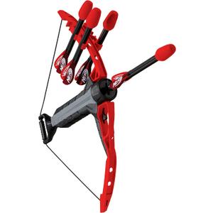 NERF Rip Rocket Bow and Arrow Set - Rip Rocket Blaster Soft Foam Bow + Arrow Set - Indoor + Outdoor Play - Bow and (4) Foam Tip Arrows - RIPROCKET Air Powered Bow and Arrow