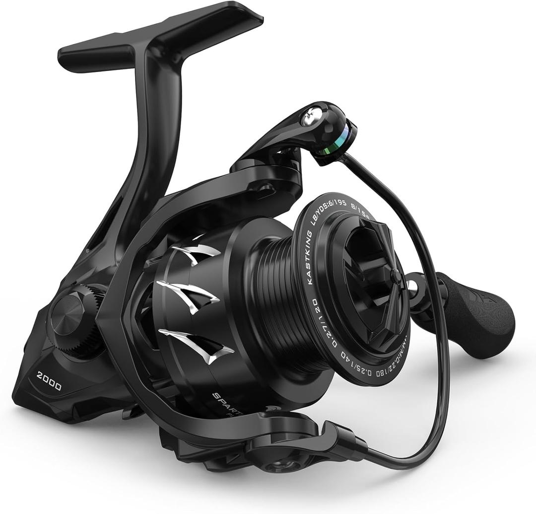 KastKing Spartacus II Plus Spinning Fishing Reels, IPX5 Waterproof
Max Drag: 22 lb, 7+1 BB, 13 oz, Graphite Frame, 5.2:1 Gear Ratio, Instant Anti-Reverse, Freshwater & Saltwater