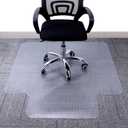 AiBOB Chair Mat for Low Pile Carpet Floors, Flat Without Curling, 36 X 48 in, Office Carpeted Floor Mats for Computer Chairs Desk, 36'' X 48'' With Lip