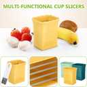 iplusmile Fruit Slicer Cup for Egg Strawberry, 3 Sets Handheld Fruit Slice Banana Cutter, Quickly Making Vegetable Salad Cutter Craft Kitchen Tool