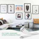 Picture Hanging Strips Kit Heavy Duty, 2 Size Easy Removable Adhesive Poster Strips for Frame Mounting Strips, No Nails Hanging Poster Hangers for Wall Decoration, Apartment Essentials, White 80 PCS