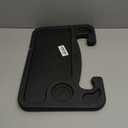 EcoNour 2 in 1 Car Steering Wheel Desk | Tray for Laptop Car Mount with Pen Holder | Desk Console for Car | Food Tray for Eating with Drinks Holder | Multipurpose Travel Car Accessories (Black)