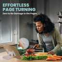 Wood Book Stand - Book Holder for Reading Hands Free, Foldable, Adjustable Book Display Stand, Cookbook Stand Portable, Lightweight Page Holder for Book Lovers, Cooks, Students 13.4"x9.4"