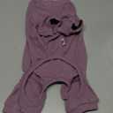 Lovelonglong Ribbed Dog Pajamas Cotton Knitted Dog Jumpsuits 4 Legged All Season Warm Pet Bodysuits for  Dogs Taro Purple, M