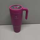 REDUCE Chiller Vacuum Insulated 40 oz Tumbler with Spill-Proof Silicone Straw - Sustainable Tritan Lid with Water Intake Markers - Soft Sit Base Travel Mug - Dishwasher Safe - Berry Bliss