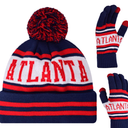 Vintage Classic Skull Cap Beanie Hat Cuffed Winter Hat Knit Comes with Warm Gloves Gifts for Unisex Fans