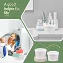 10 Pack White Plastic Bucket with Handle and Lid Food Storage Bucket Containers All Purpose Pail for Multipurpose Paint Water Art Crafts Projects Garage Organization (1 Gallon White)