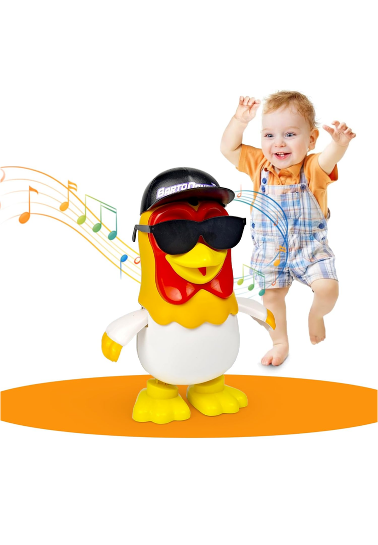 TOYMAKER La Granja de Zenon Black Hats Bartolito Chicken Baby Toys Dancing Toddlers Toys，Music Kids Interactive Early Learning Educational for 1 2 3 4 Year Old Boys Girls Birthday and Christmas