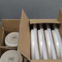 Famiware Milkyway Plates and Bowls Sets, 12 Pieces Dinnerware Sets, Reactive Glaze Dish Set, Stoneware Dishes Set for 4, Matte Beige White