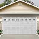 32 Sheets Magnetic Windows Panels for 2 Car Garage Doors Sector Vintage Decoration Windows- Size 6.14" x 4"