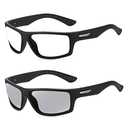 Wraparound full lens Safety Glasses with Readers photochromic Sport Magnifying Safety Reading Goggles for Men Women (black, 1.75, multiplier_x)