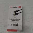 GE USB Extension Cable A Male and A Female - Black, 10 ft